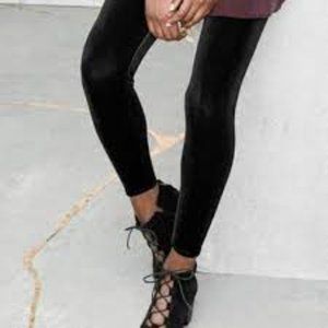 NWT Eileen Fisher Black Velvet Ankle leggings